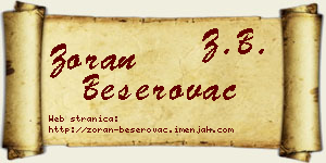 Zoran Beserovac vizit kartica